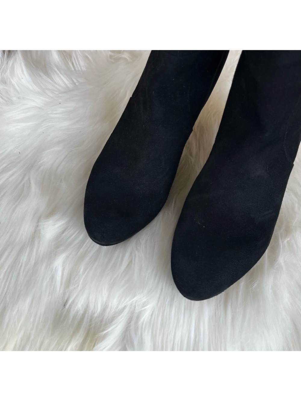 SALVATORE FERRAGAMO Suede Black Amelia Sambi Gancini Rego Boots Sz. 9 - Picture 4 of 8